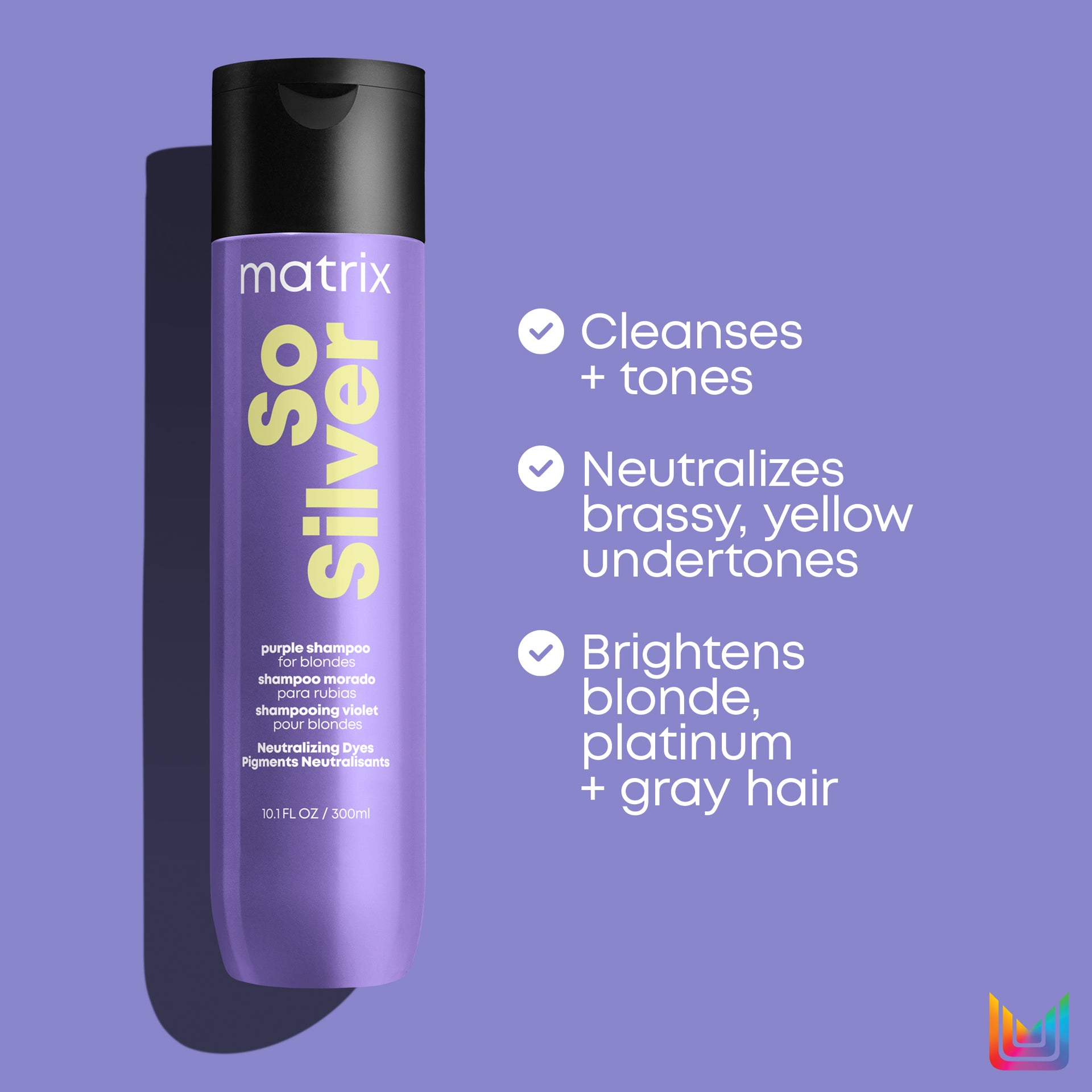 Matrix So Silver Purple Shampoo for Blonde and Silver Hair