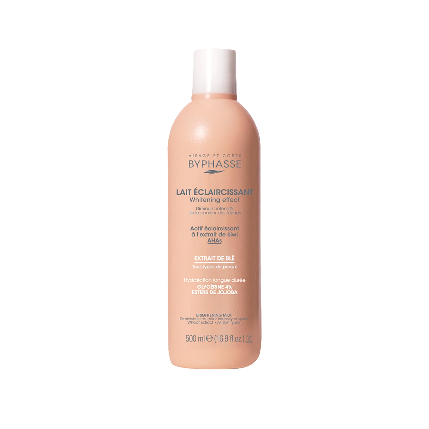Byphasse Whitening Effect Brightening Body Milk 500ML Wheat Extract