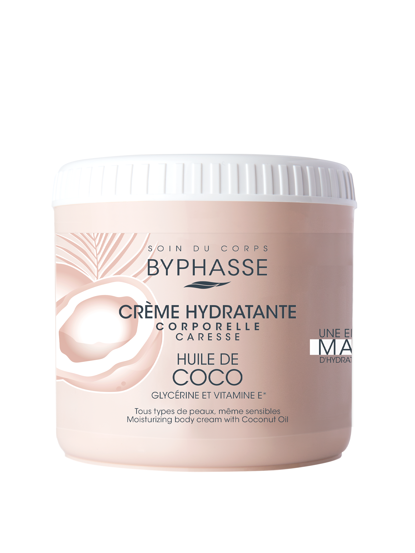 Byphasse Caresse Moisturizing Body Cream 500ML Coconut Oil