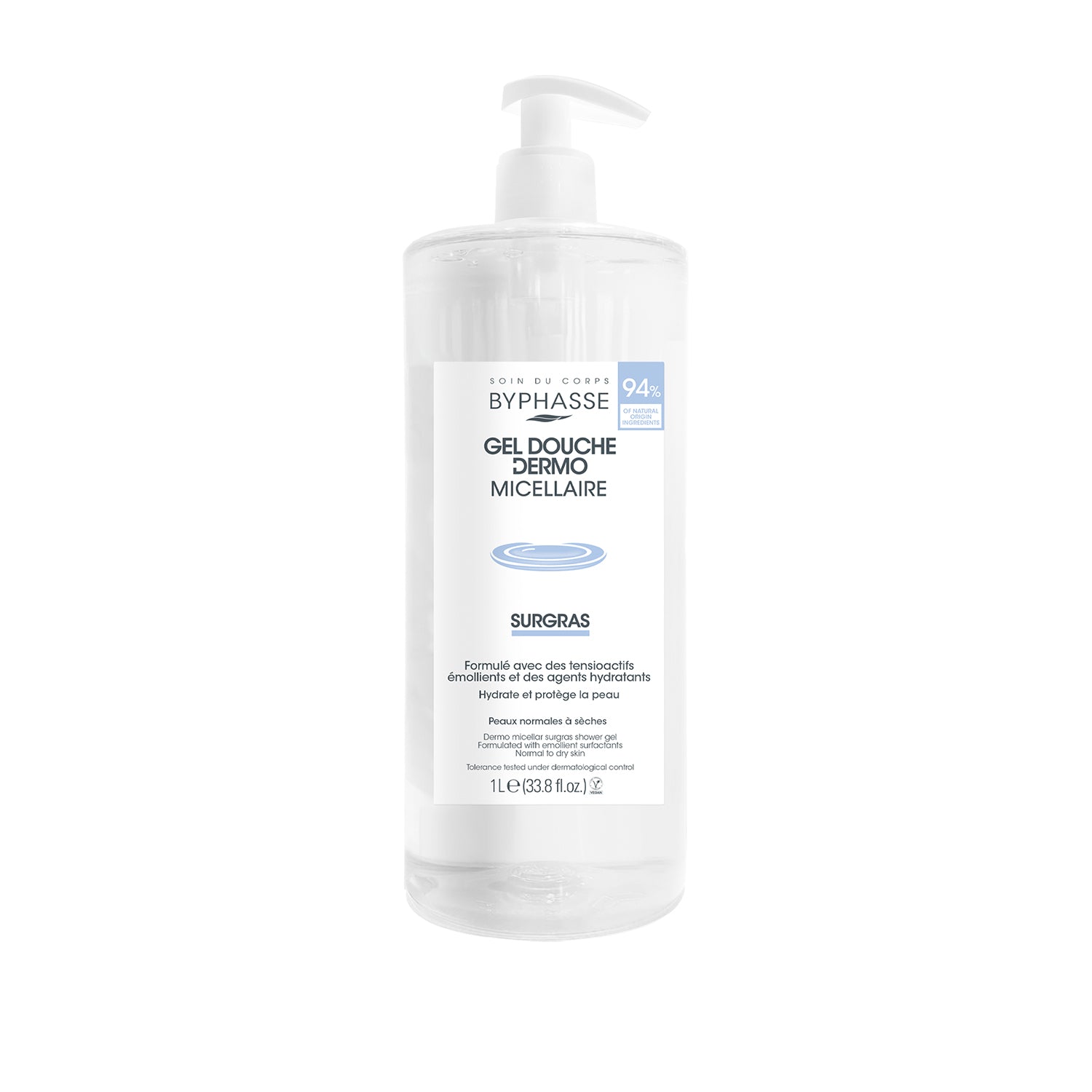 Byphasse Dermo Micellar Shower Gel Surgras 1L