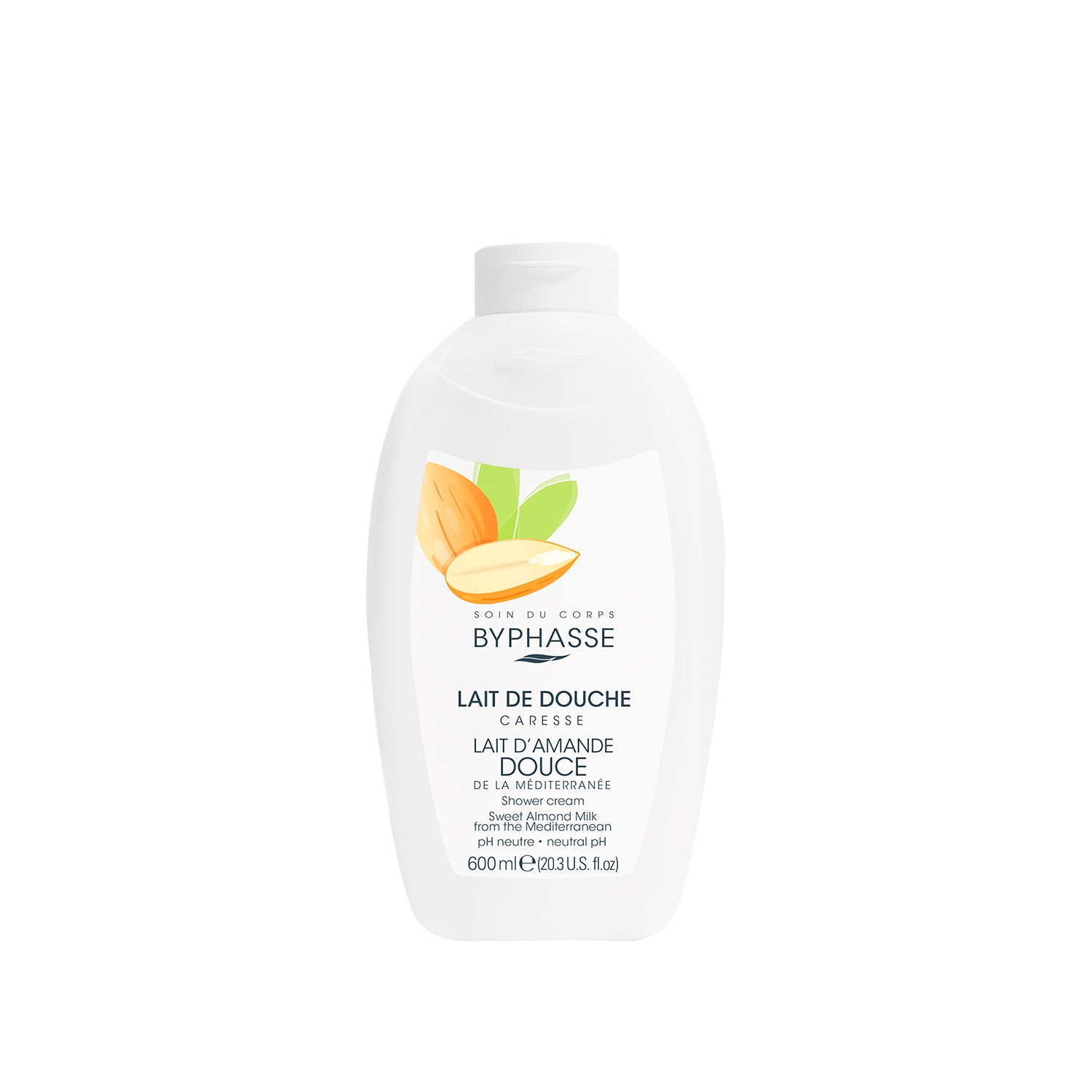 Byphasse Caresse Shower Cream 600ML Sweet Almond Milk