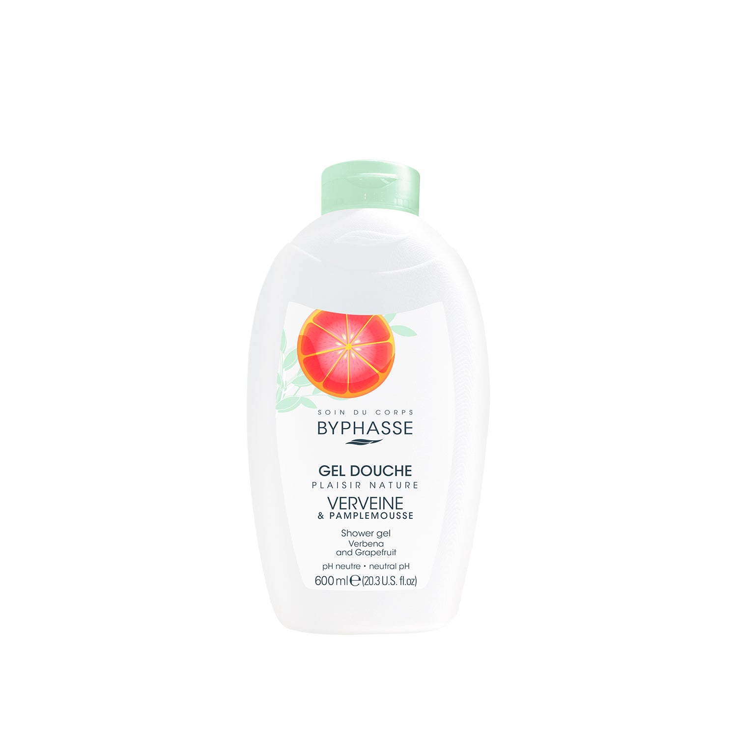 Byphasse Plaisir Nature Shower Gel 600ML Verbena & Grapefruit
