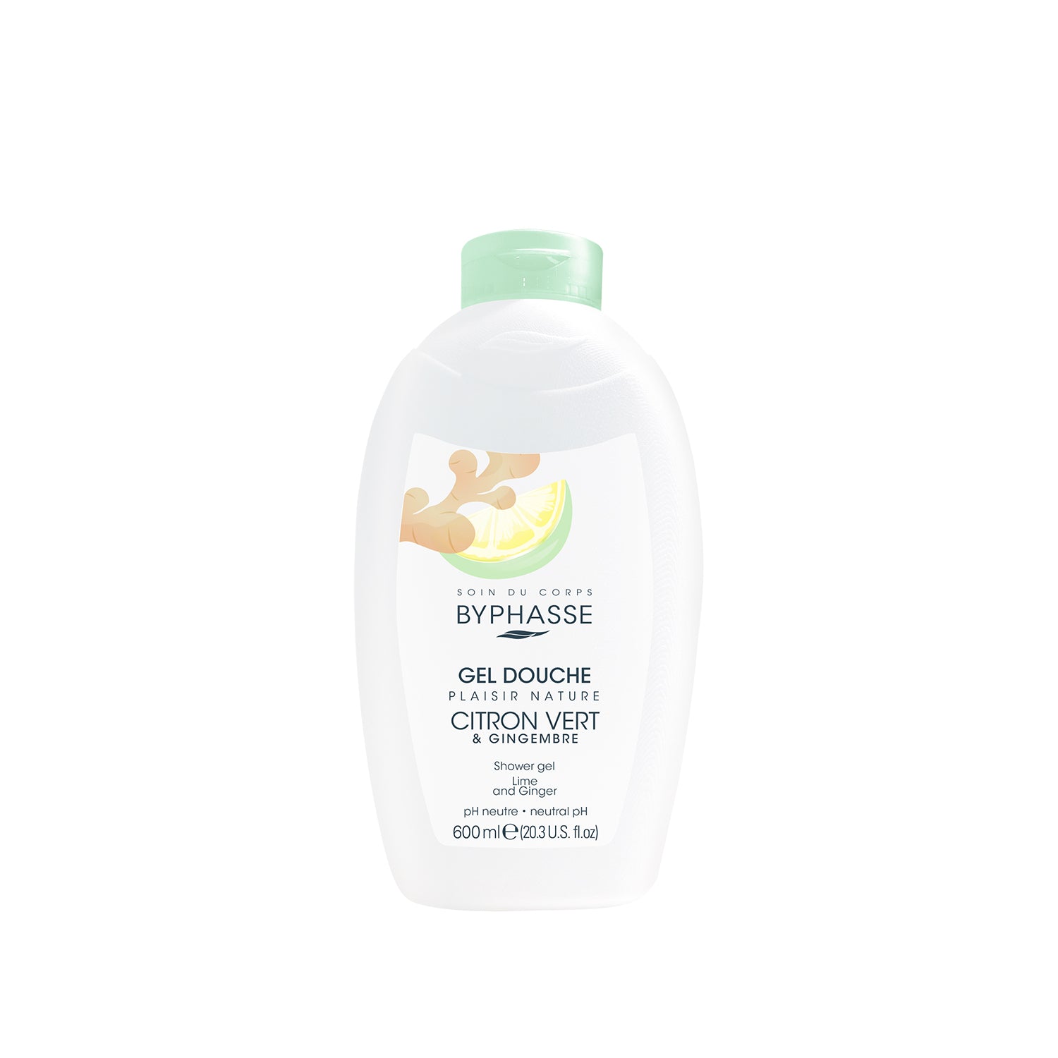 Byphasse Plaisir Nature Shower Gel 600ML Lime & Ginger