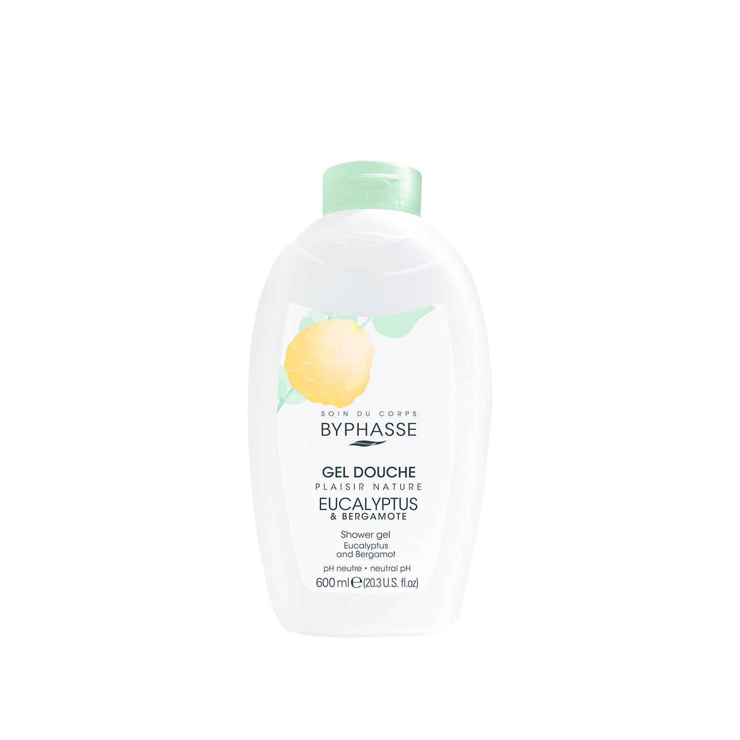 Byphasse Plaisir Nature Shower Gel 600ML Eucalyptus & Bergamot