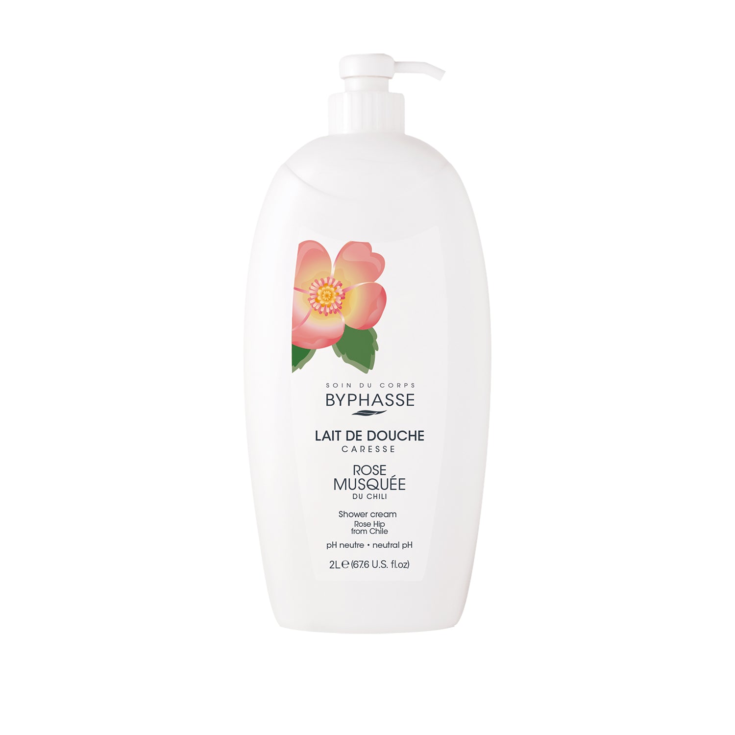 Byphasse Caresse Shower Cream 2L Rosehip