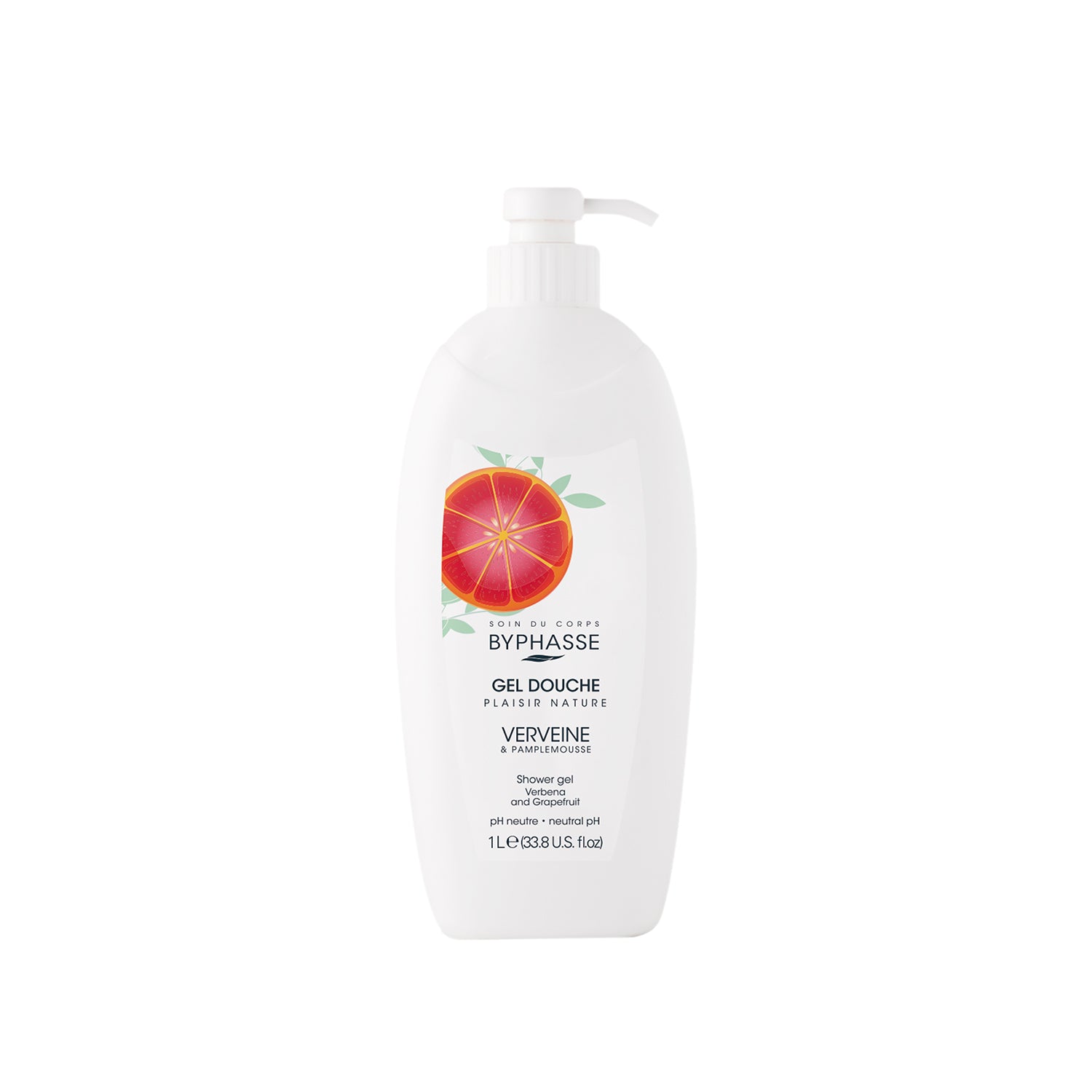 Byphasse Plaisir Nature Shower Gel 1L Verbena & Grapefruit