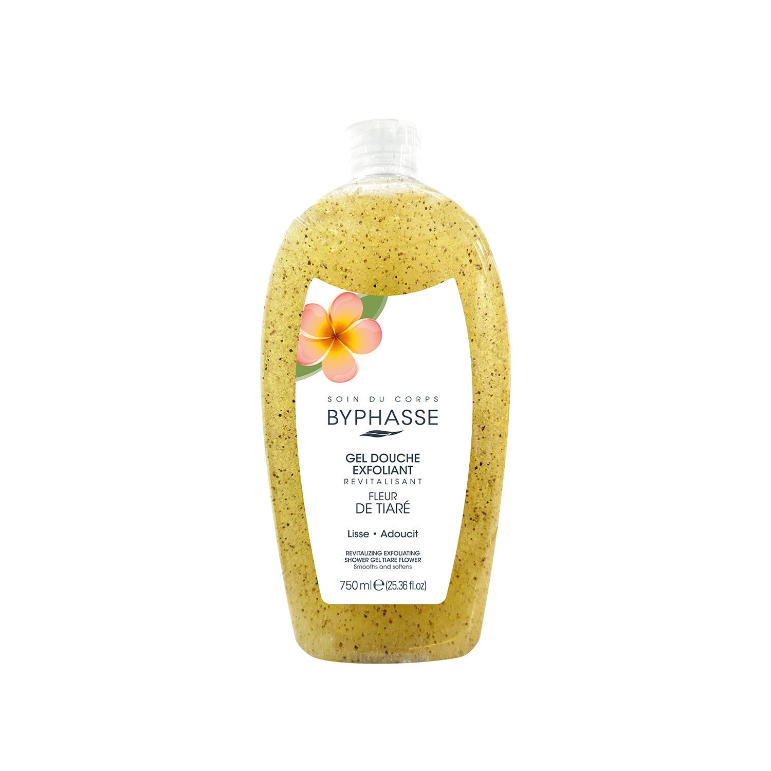 Byphasse Revitalizing Exfoliating Shower Gel 750ML Tiare Flower