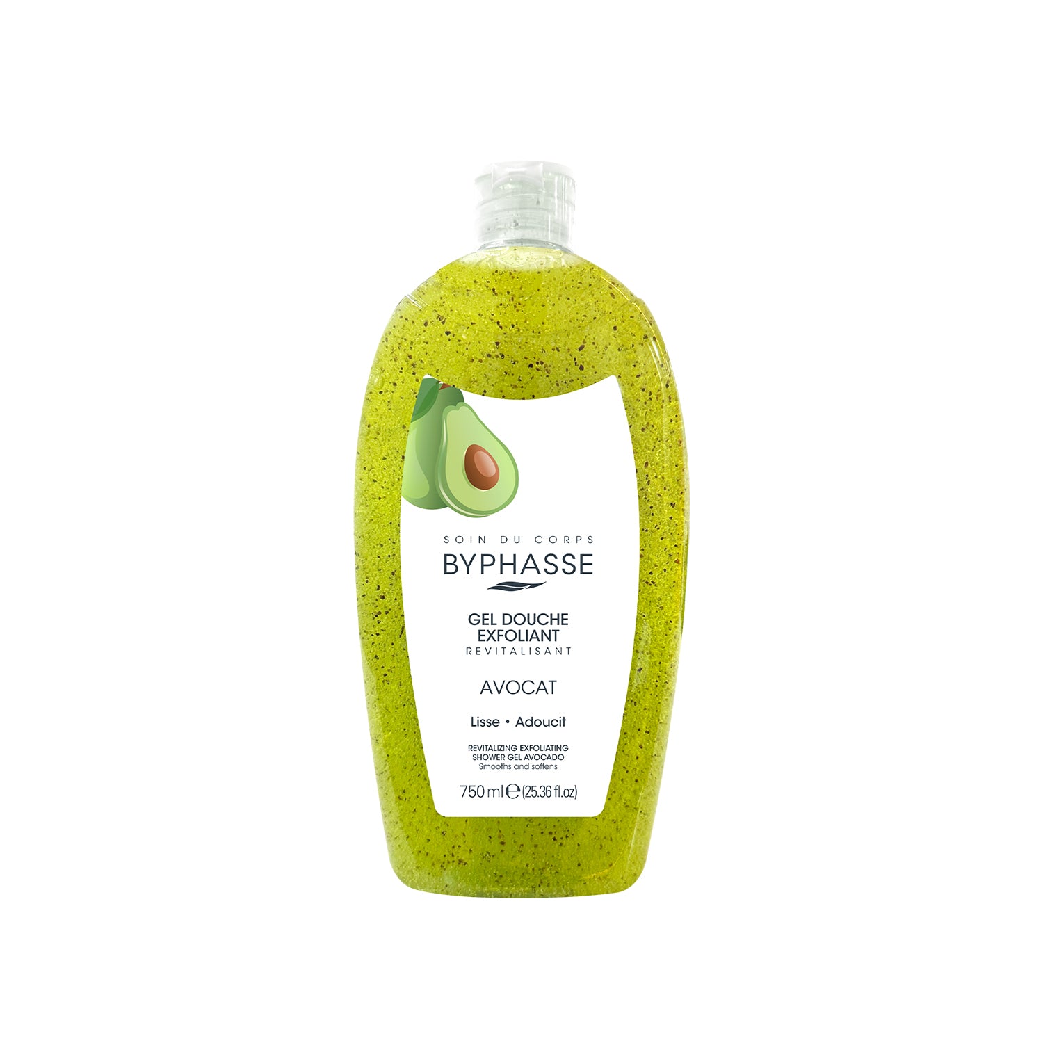 Byphasse Revitalizing Exfoliating Shower Gel 750ML Avocado