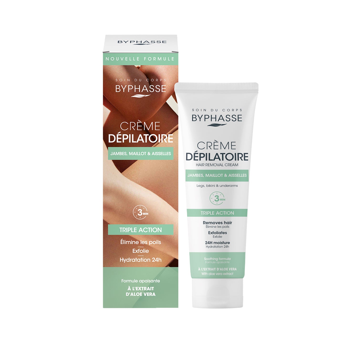 Byphasse Hair Removal Cream 125ML Aloe Vera Extract