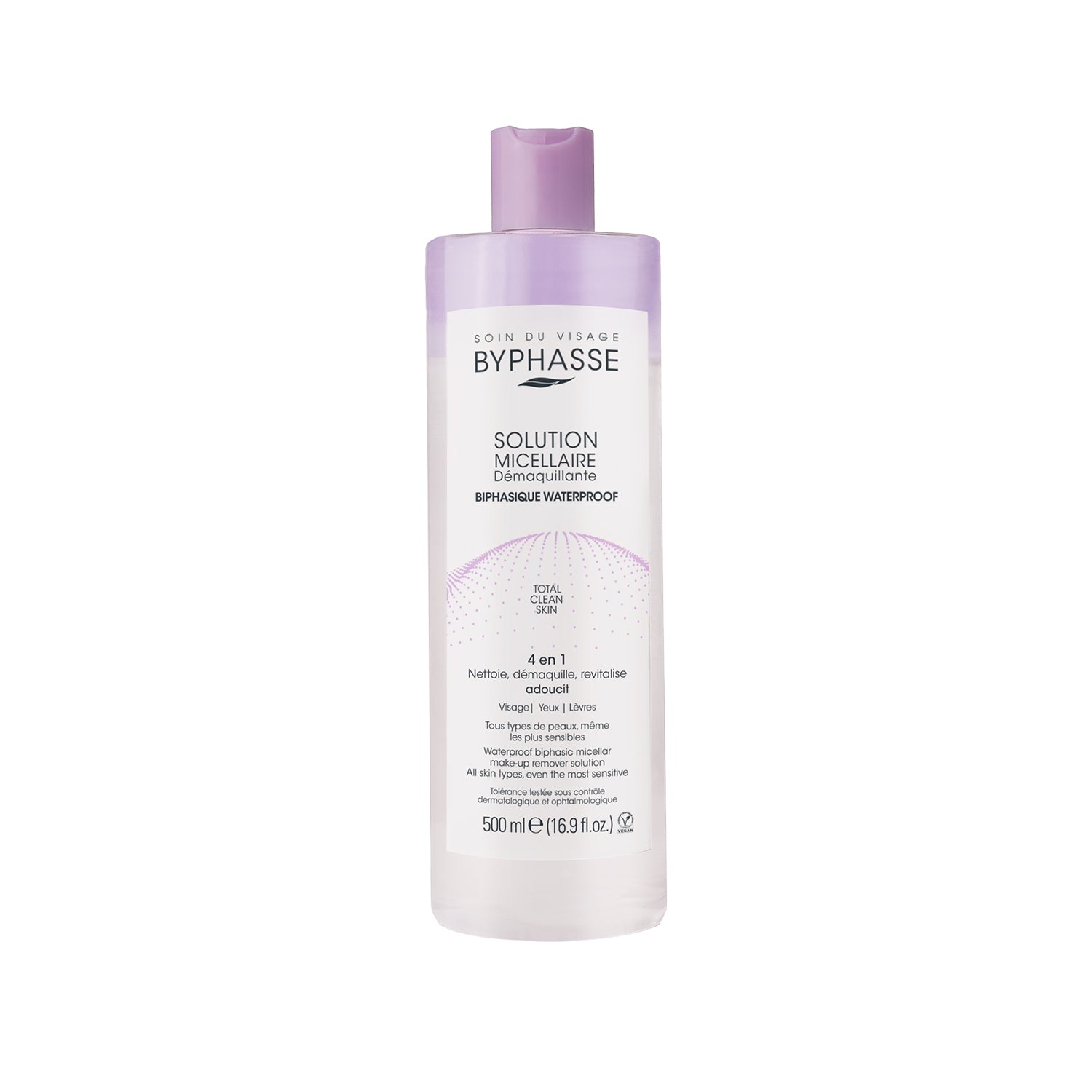 Byphasse Micellar Make-Up Remover Solution 500ML Biphasic Waterproof