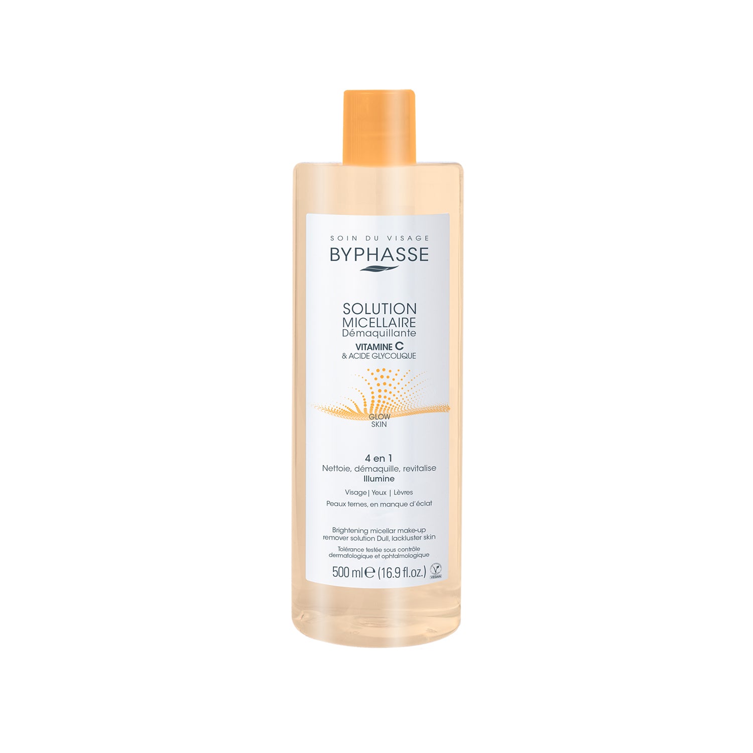 Byphasse Micellar Make-Up Remover Solution 500ML Vitamin C & Glycolic Acid