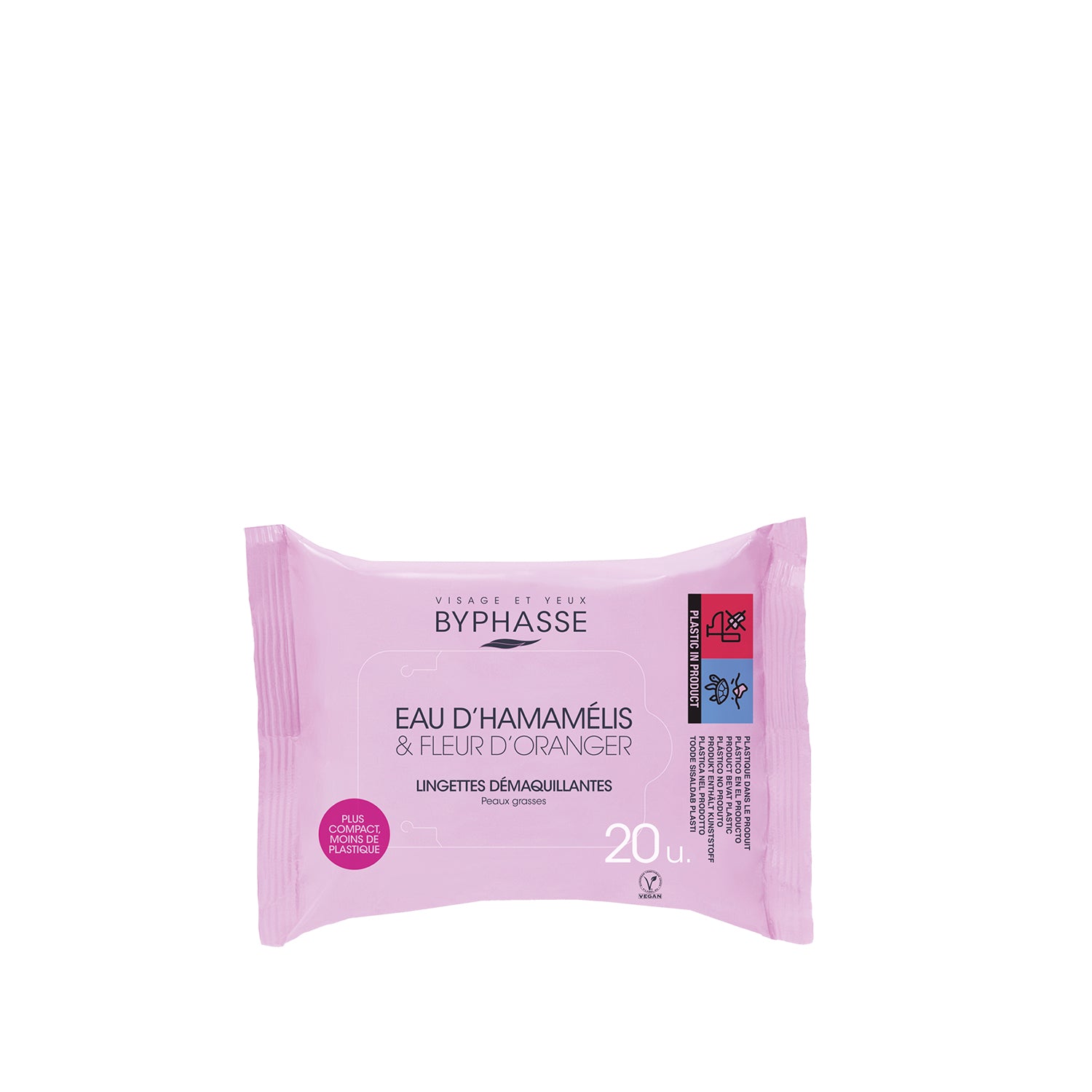 Byphasse Make Up Remover Wipes 20U Witch Hazel Water & Orange Blossom