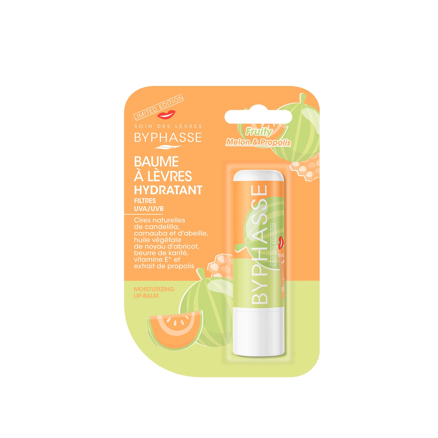 Byphasse Lip-Balm Limited Edition Fruity Melon & Propolis 4.8G
