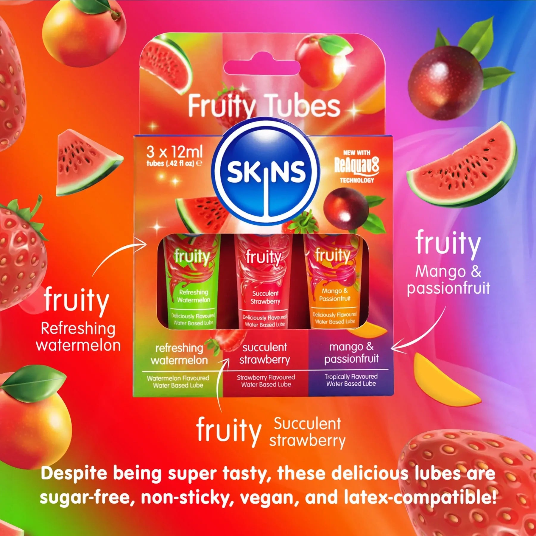 Skins Fruity Lubes Sampler Tubes