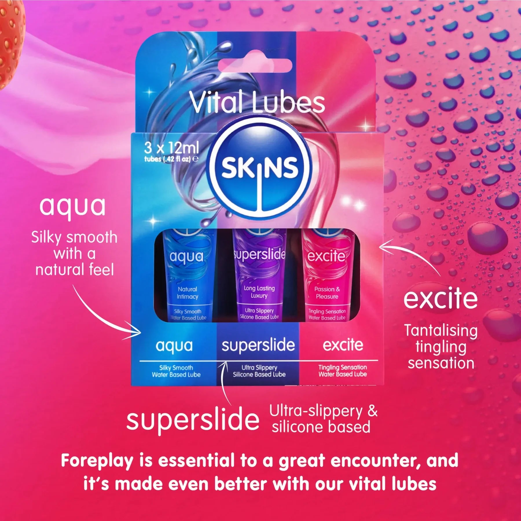 Skins Vital Lubes Sampler Tubes