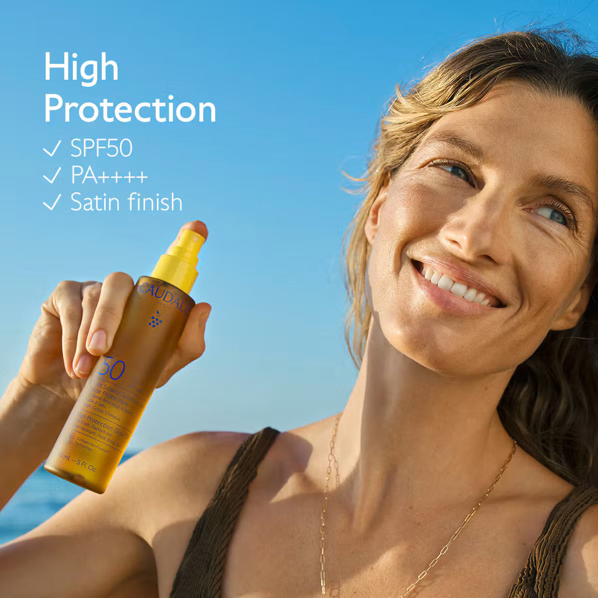 Caudalie Suncare High Protection Glow Oil SPF50