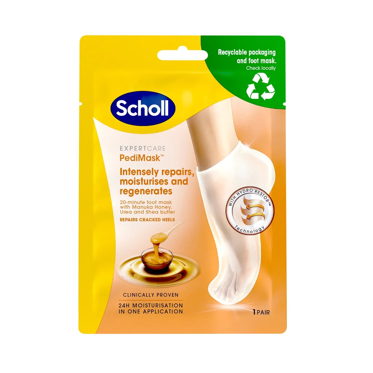 Dr. Scholl’s ExpertCare Foot Mask with Manuka Honey