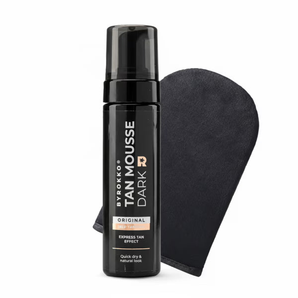 Byrokko Tan Mousse Dark Original 200ML + Dorezë aplikatore për nxirje