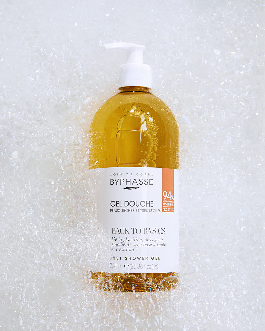 Byphasse Back to Basics Shower Gel (Pump) 750ML Dry Skin
