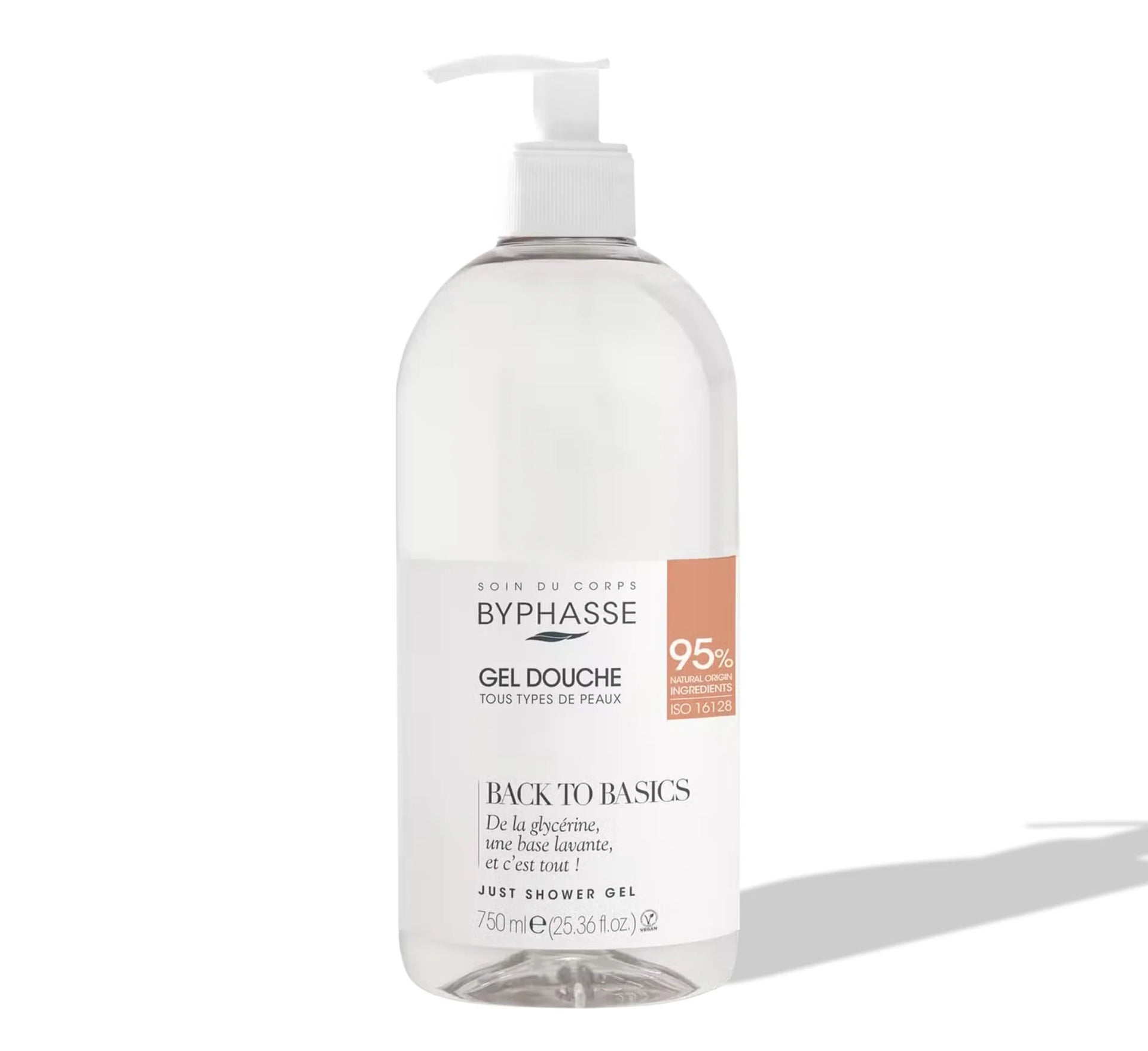 Byphasse Back to Basics Shower Gel (Pump) 750ML All Skin Types