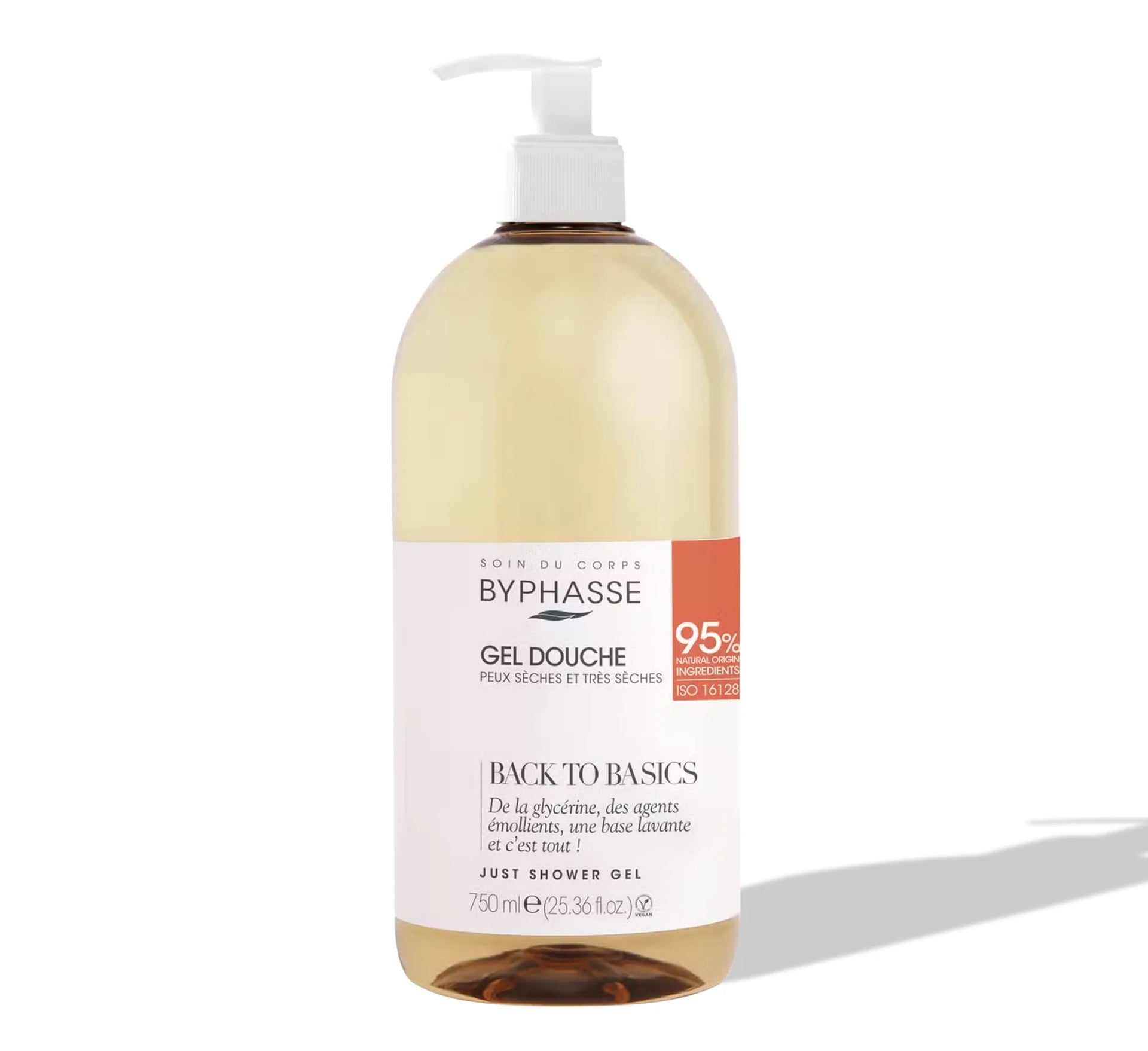 Byphasse Back to Basics Shower Gel (Pump) 750ML Dry Skin