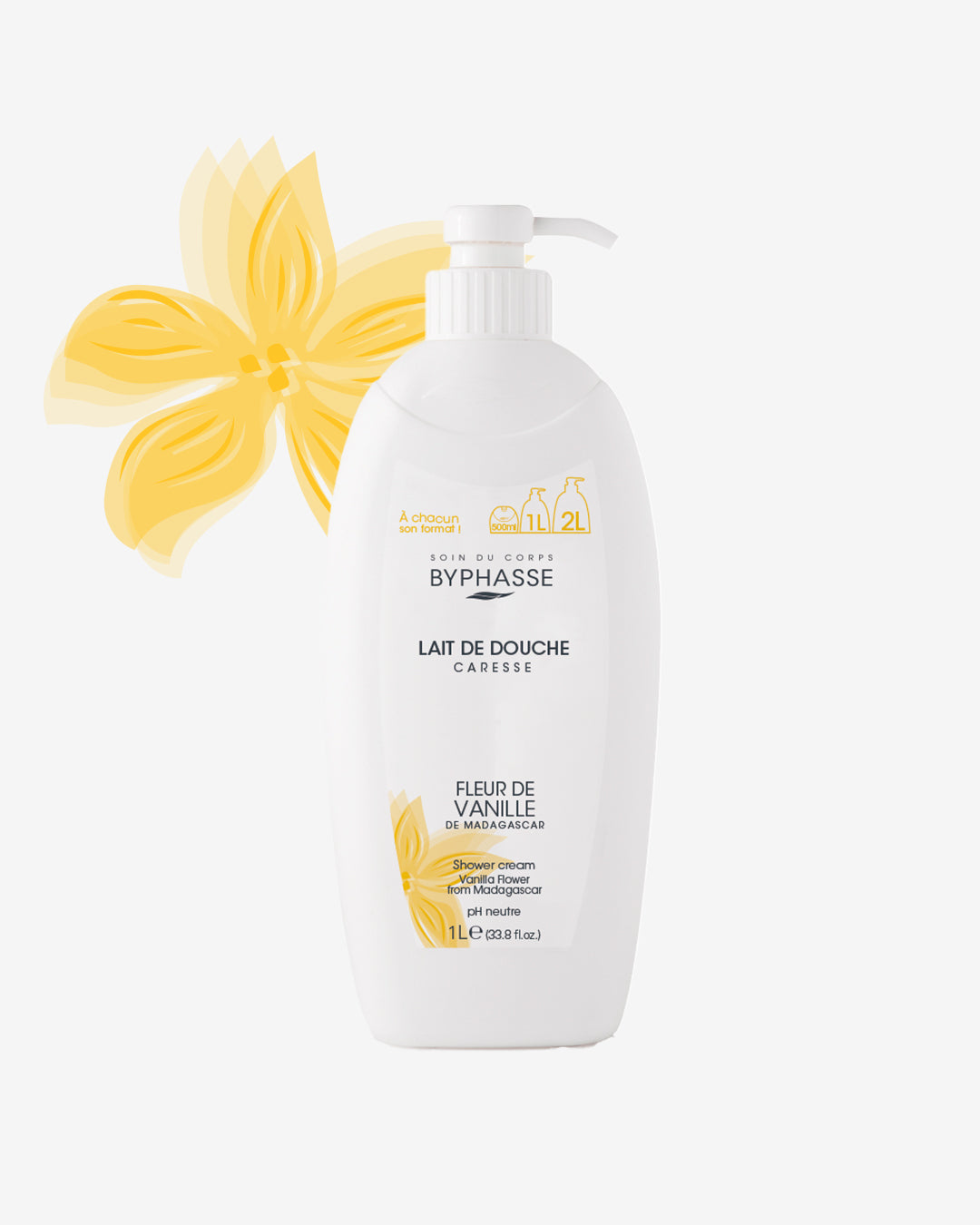 Byphasse Caresse Shower Cream 2L Vanilla Flower