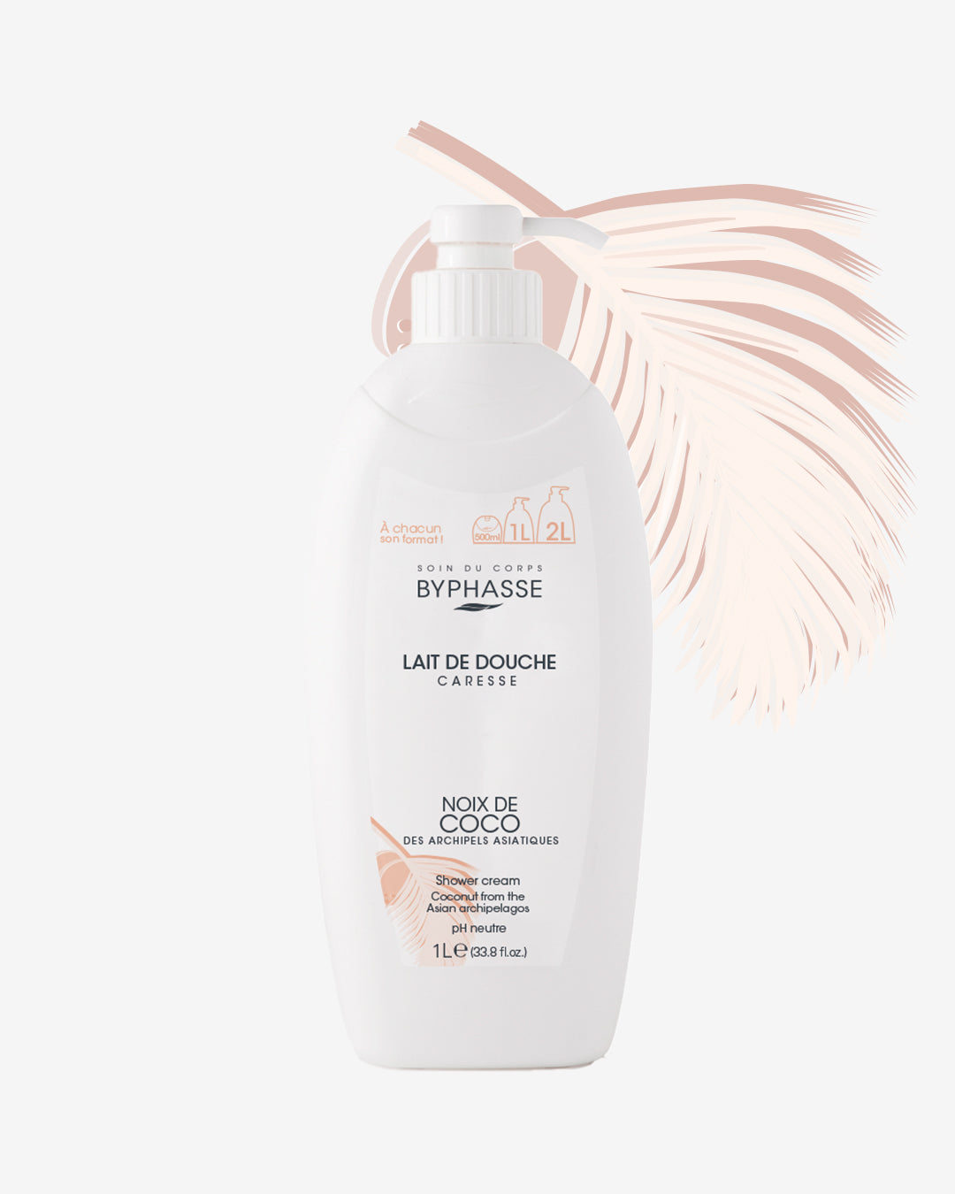 Byphasse Caresse Shower Cream 1L Coconut