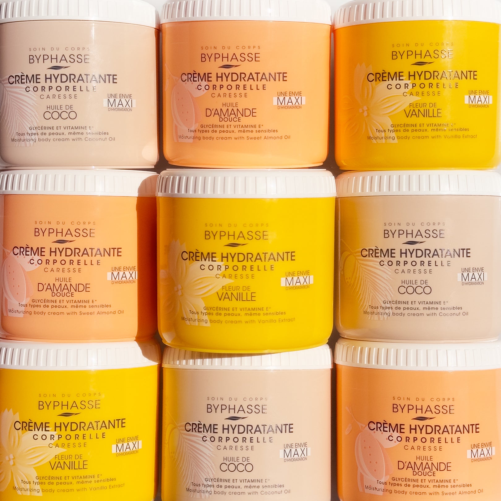 Byphasse Caresse Moisturizing Body Cream 500ML Vanilla Extract