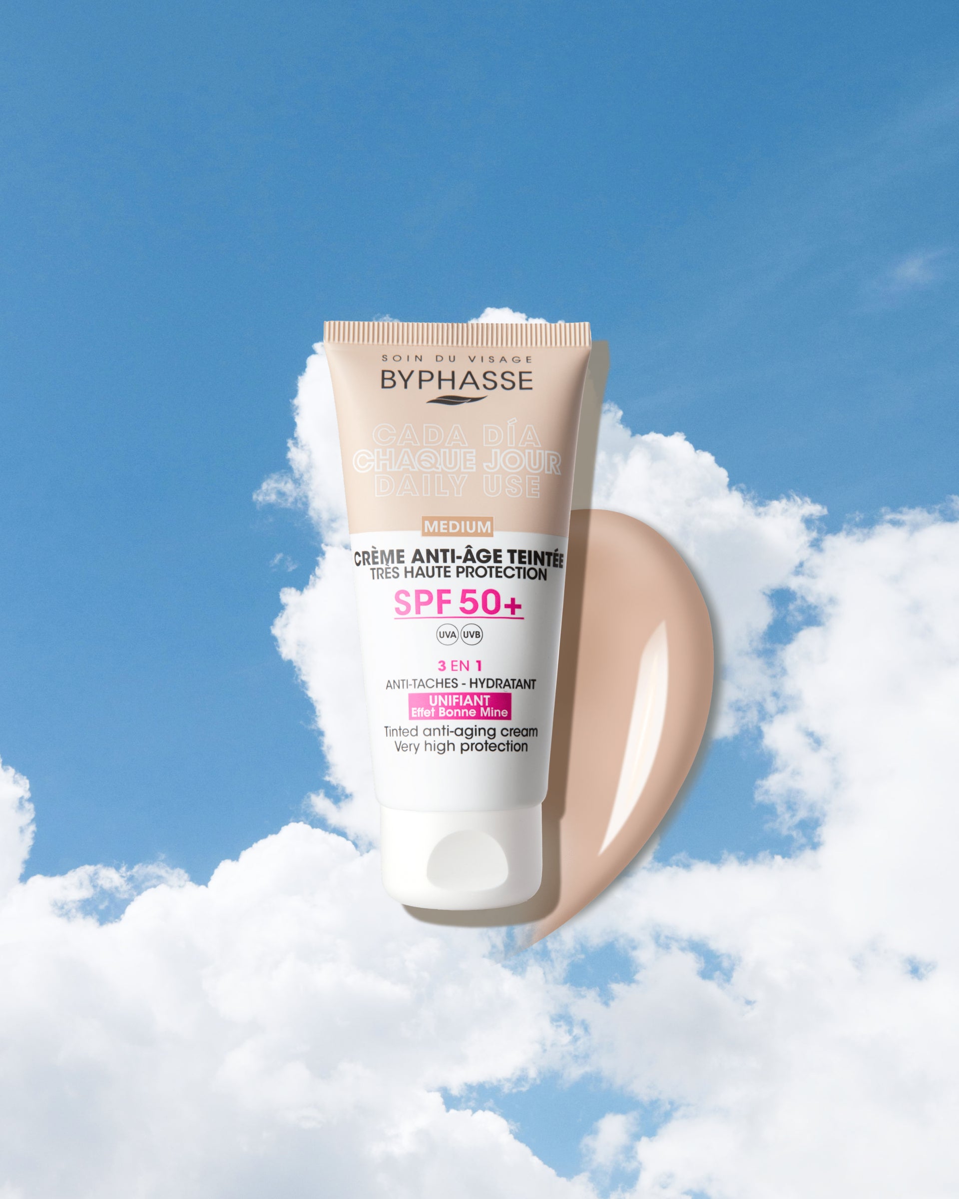Byphasse Anti-Aging Face Cream SPF50+ Tinted Medium 50ML