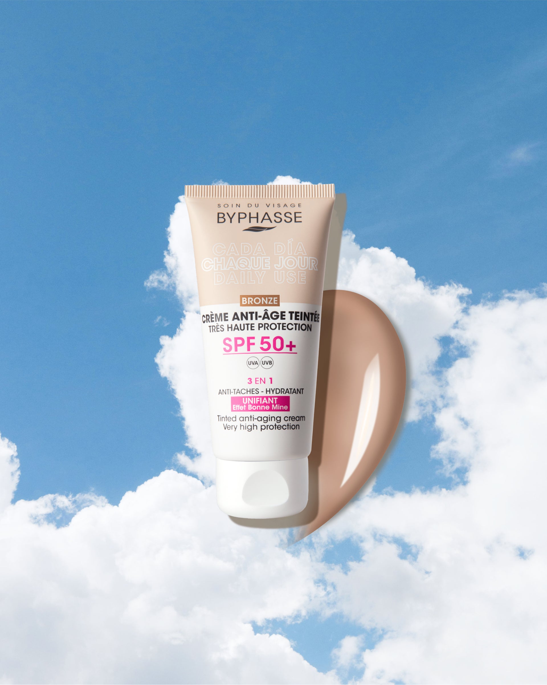 Byphasse Anti-Aging Face Cream SPF50+ Tinted Bronze 50ML