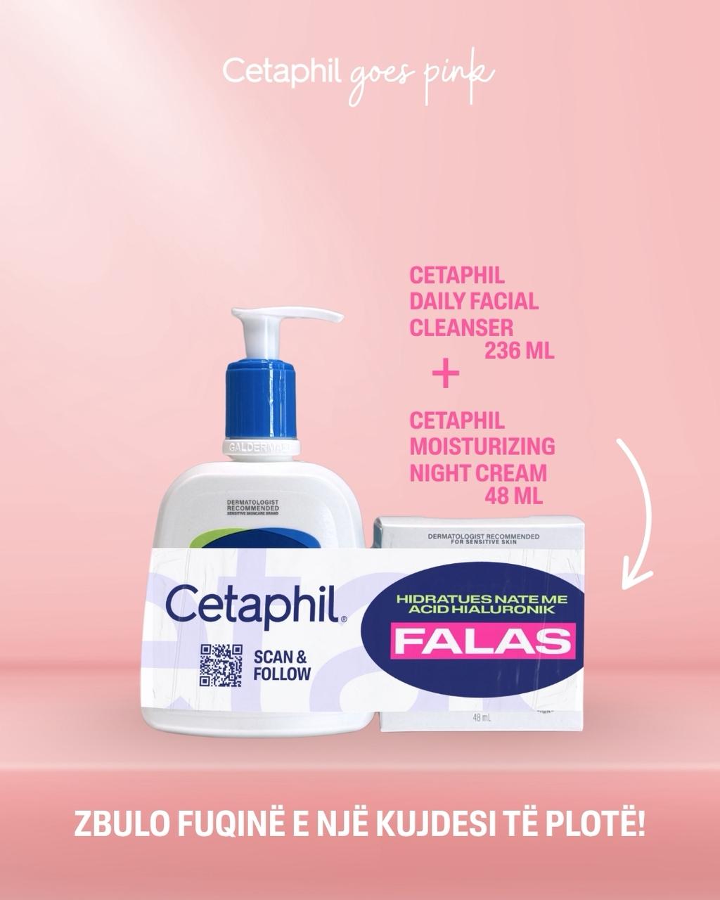 Cetaphil Daily Facial Cleanser + Cetaphil Moisturizing Night Cream