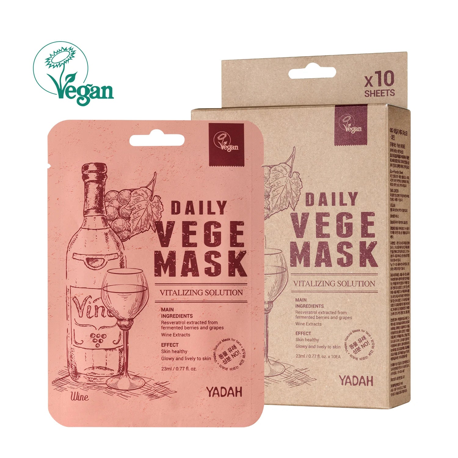 Yadah Daily Vege Mask Pack – Wine