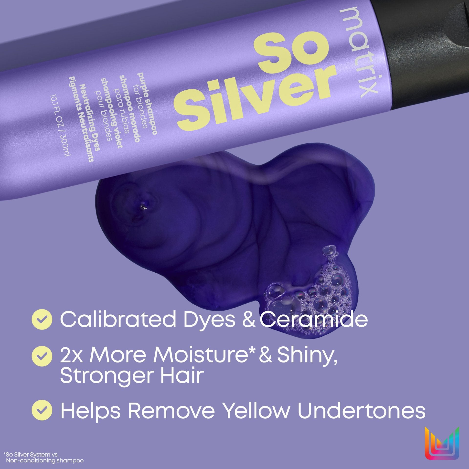Matrix So Silver Purple Shampoo for Blonde and Silver Hair