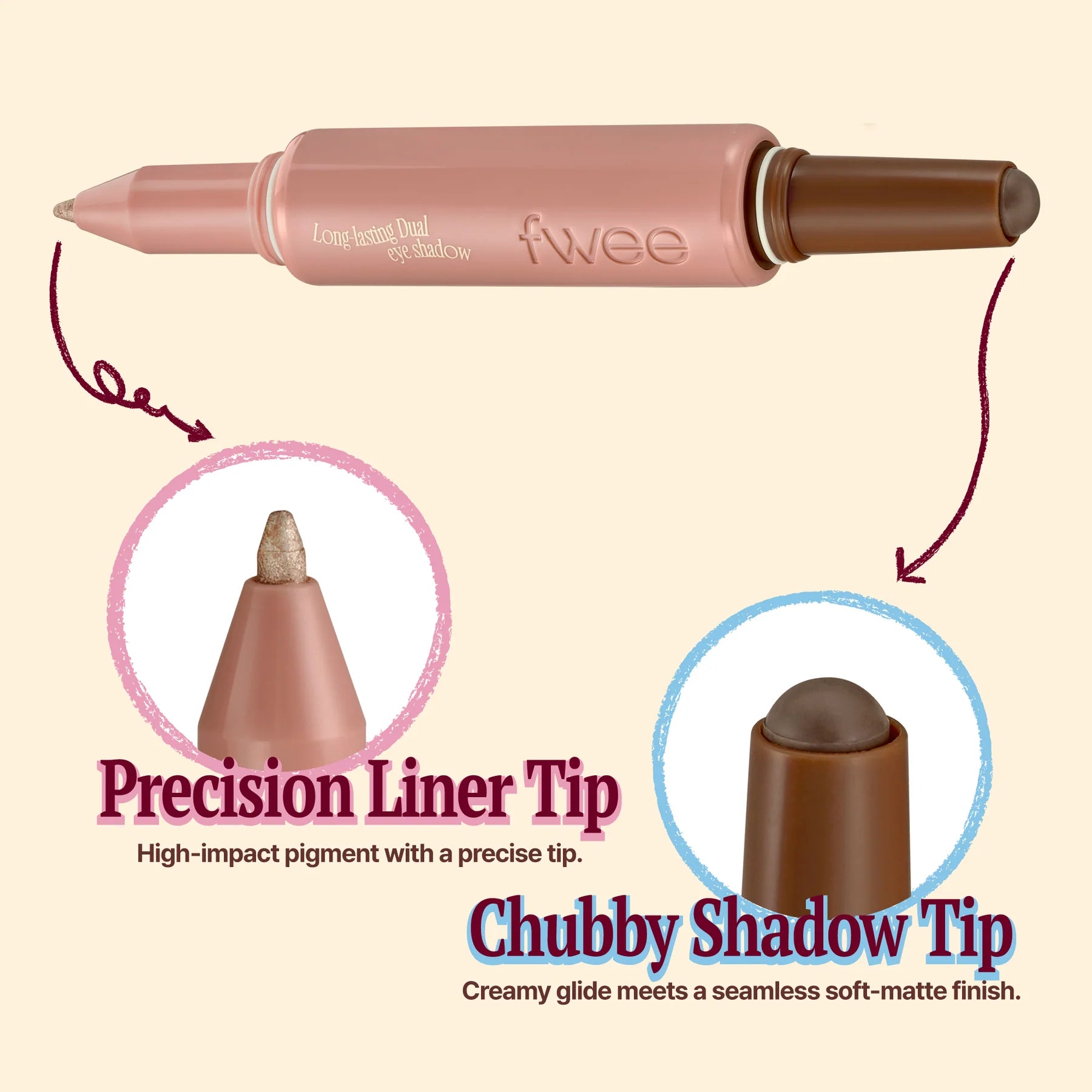 fwee Long-Lasting Dual Coloring Stick Eye Shadow