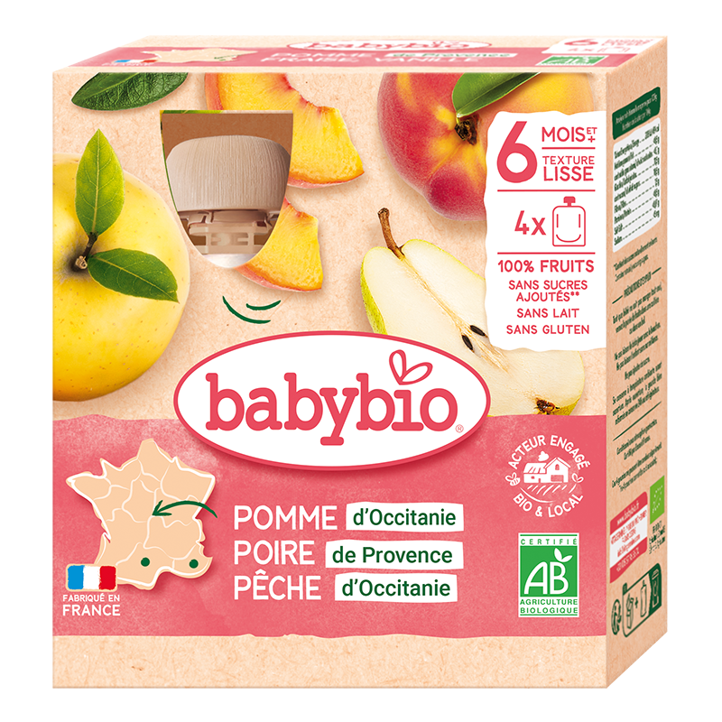 Babybio Apple, Pear & Peach Pouch