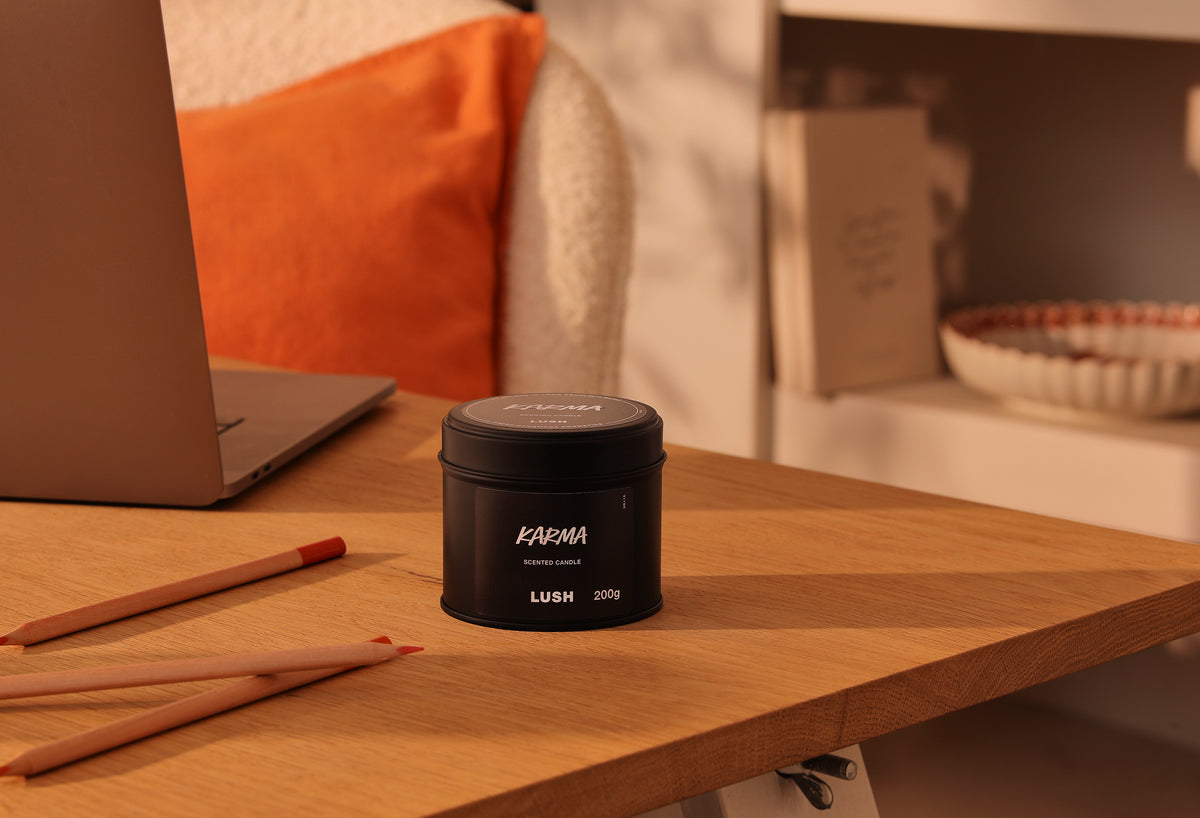 LUSH Karma Single Wick Candle Scented Candle